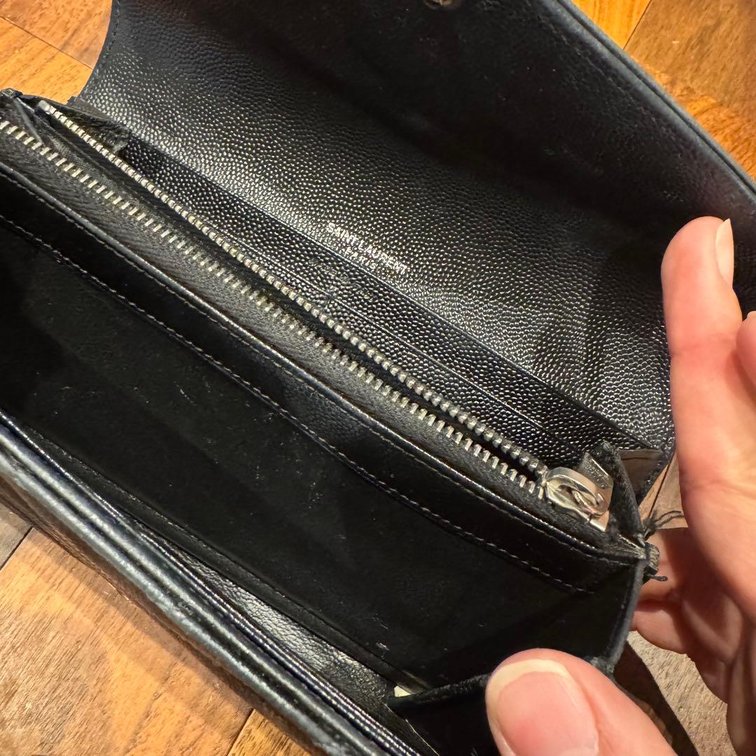 YSL ブラックレザー 長財布