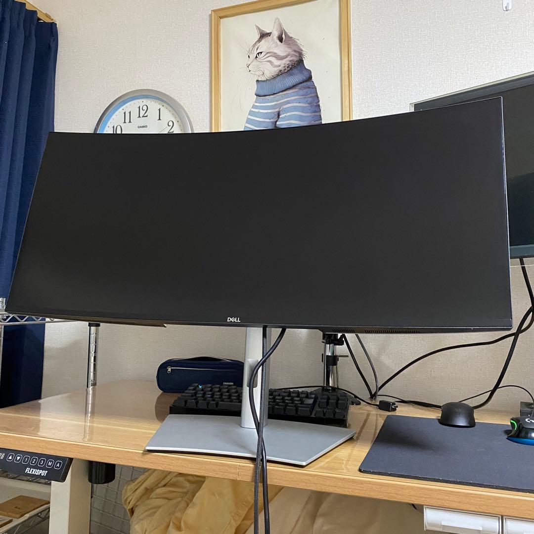 美品　Dell U3421WE 曲面ウルトラワイドモニター