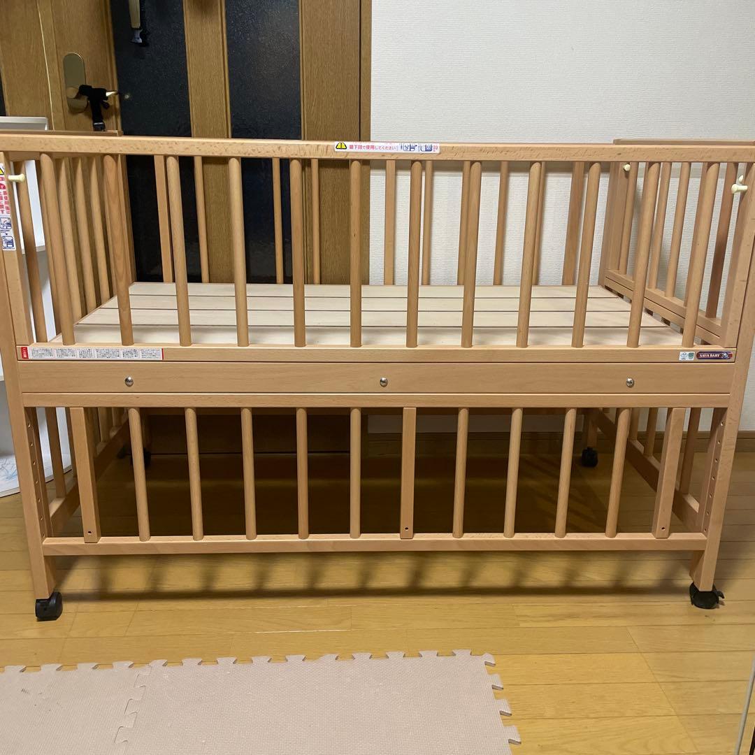 サワベビー 澤田工業 S型 スクレ ベビーベッド 添い寝ベッド