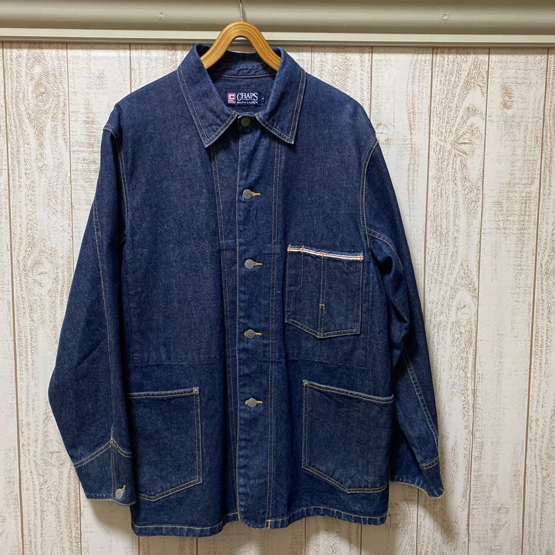 ラルフローレン CHAPS デニム ジャケット カバーオール 赤ミミ L