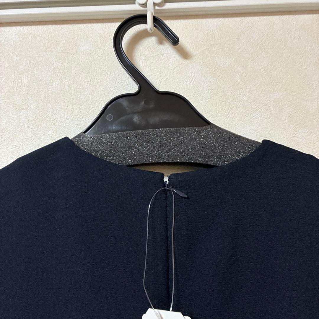 【未使用タグ付き】SHIPS anyダブルクロス Vネック ペプラム ワンピース