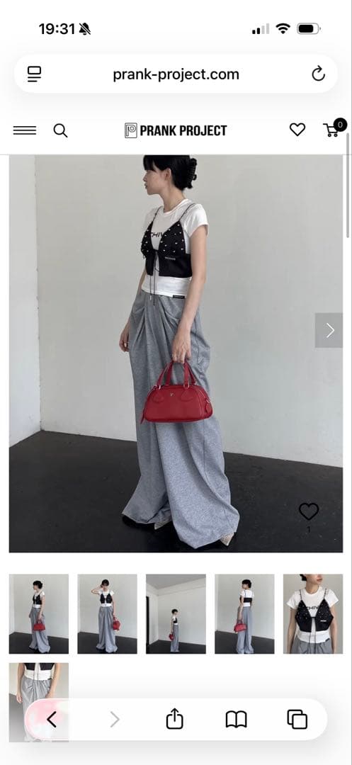 ドレープフロントスウェットパンツ