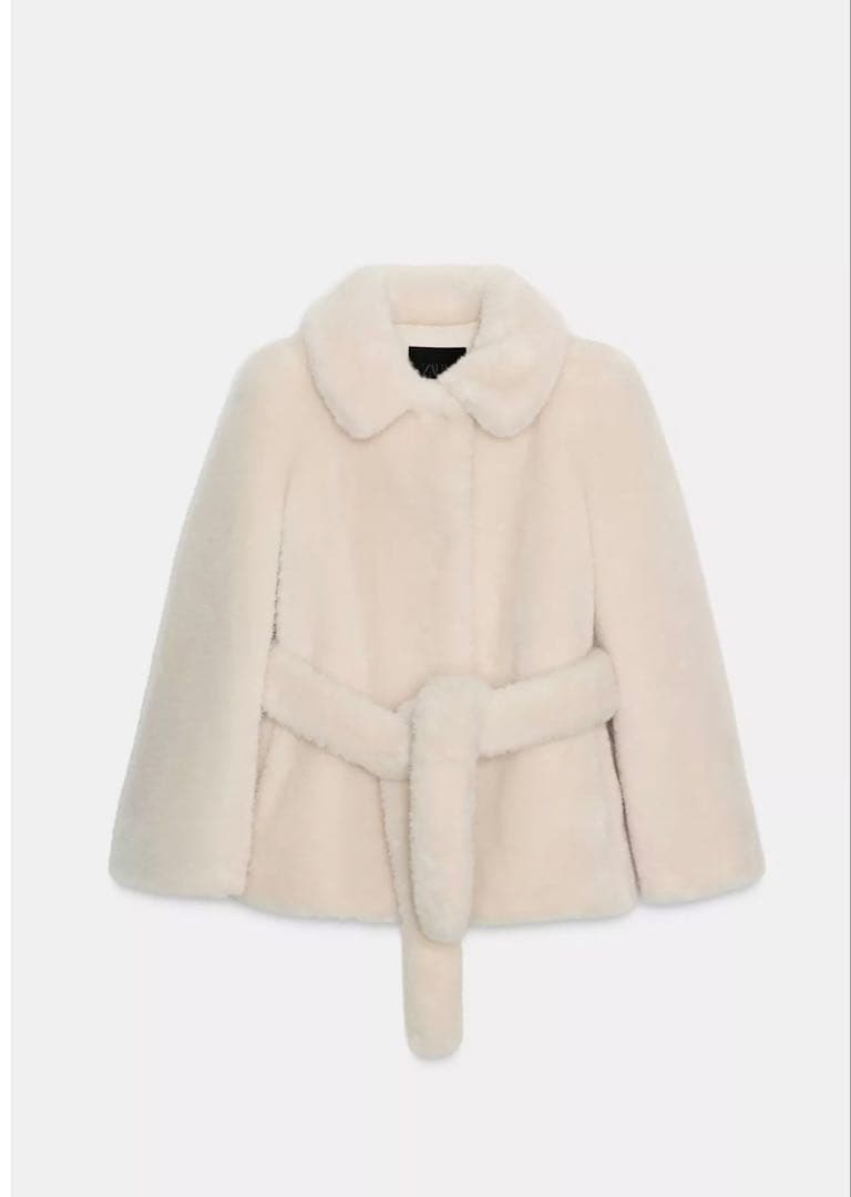 フェイクファーコート　ベルト付き