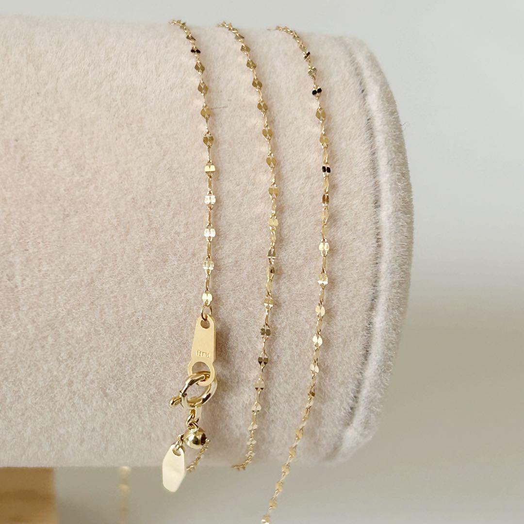 新品 高品質 日本製 K18 ネックレス 60cm アジャスター