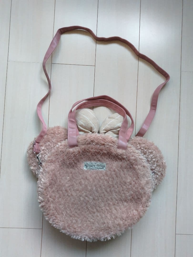 シェリーメイ　ディズニー　裏起毛　パーカー　ピンク　L　3wayバッグ