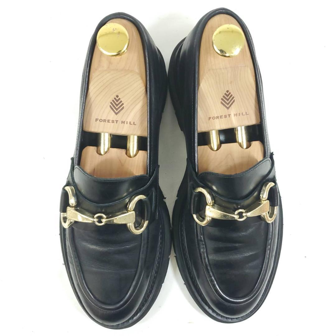 ルーカグロッシ　ビットローファー　イタリア製　レザー　本革　ブラック　EU37