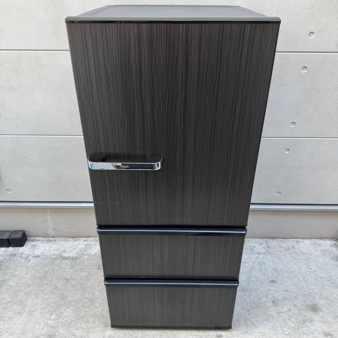 183⭐️2024年製美品★アクア　冷蔵庫　3ドア　大型　自動製氷　木目
