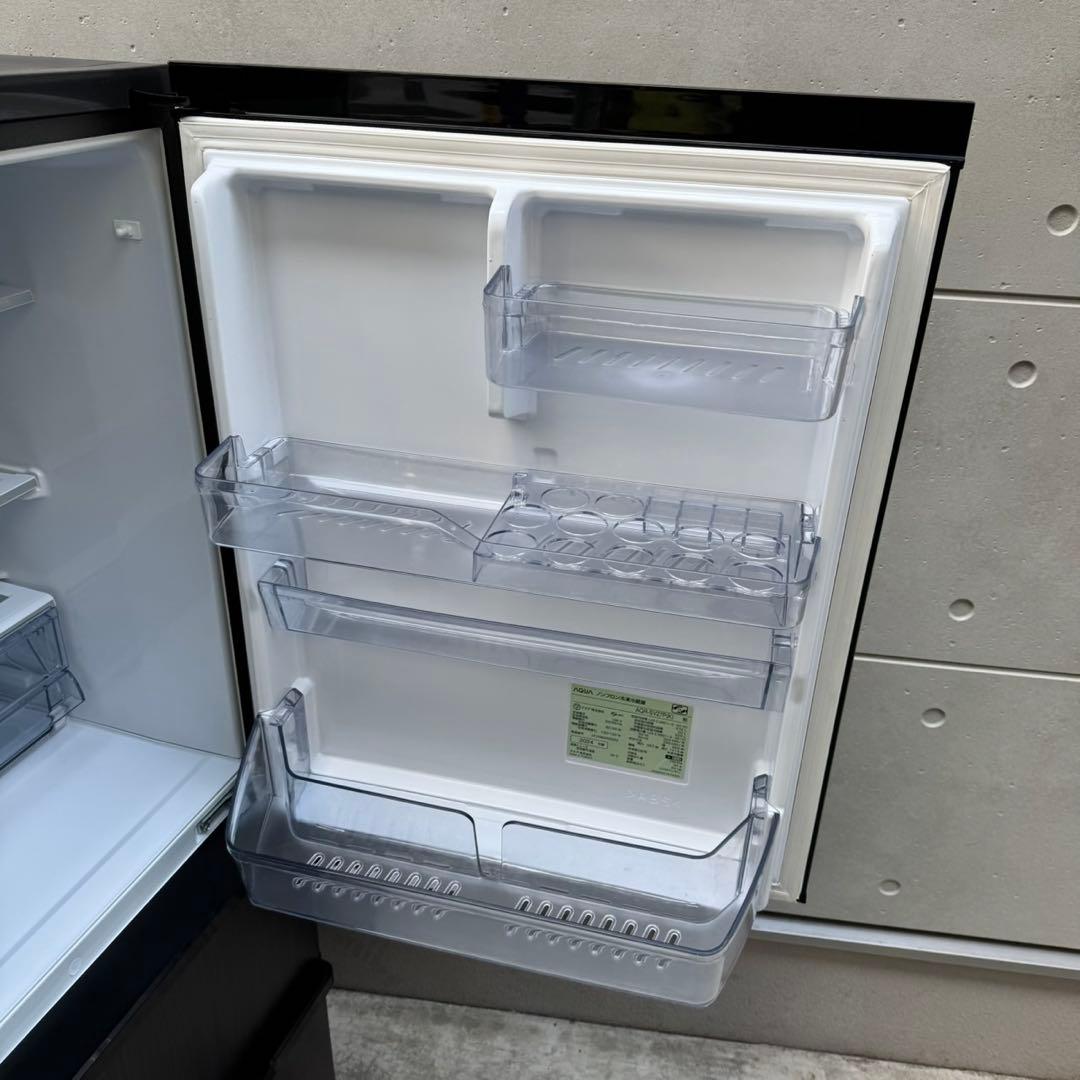 183⭐️2024年製美品★アクア　冷蔵庫　3ドア　大型　自動製氷　木目