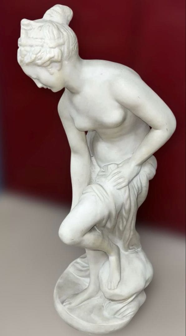 専用　大理石　女性裸婦像　高さ65.5㎝/17.4㌔　東Y7-1020☆1F