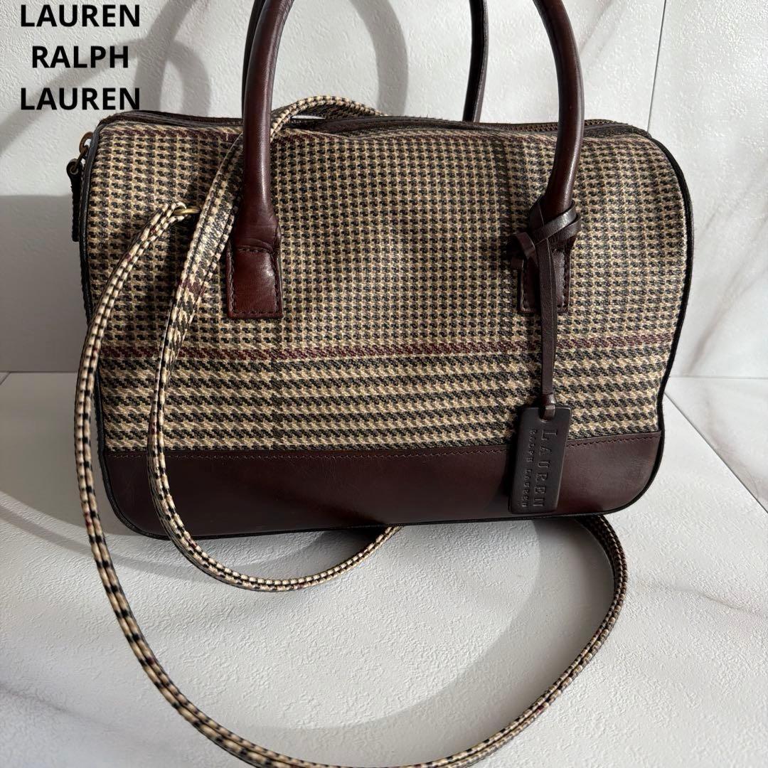 希少 LAUREN RALPH LAUREN 2way ボストン ショルダー