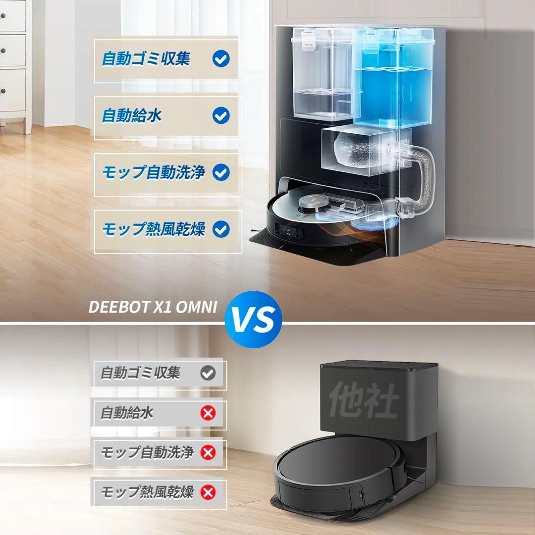 ECOVACS(エコバックス)DEEBOT X1 OMNI ロボット掃除機