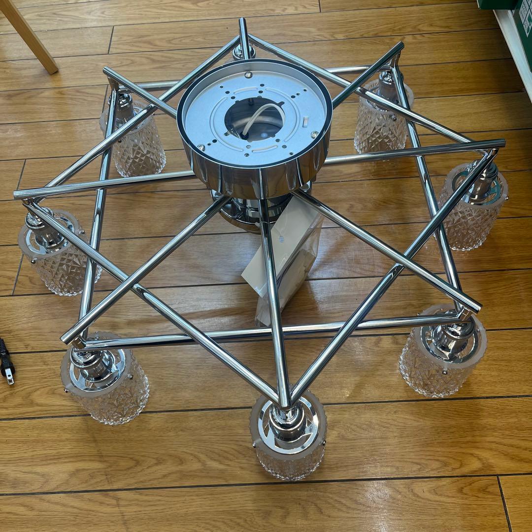 キジマ　シャンデリア　シーリングライト　amp51310 シルバー