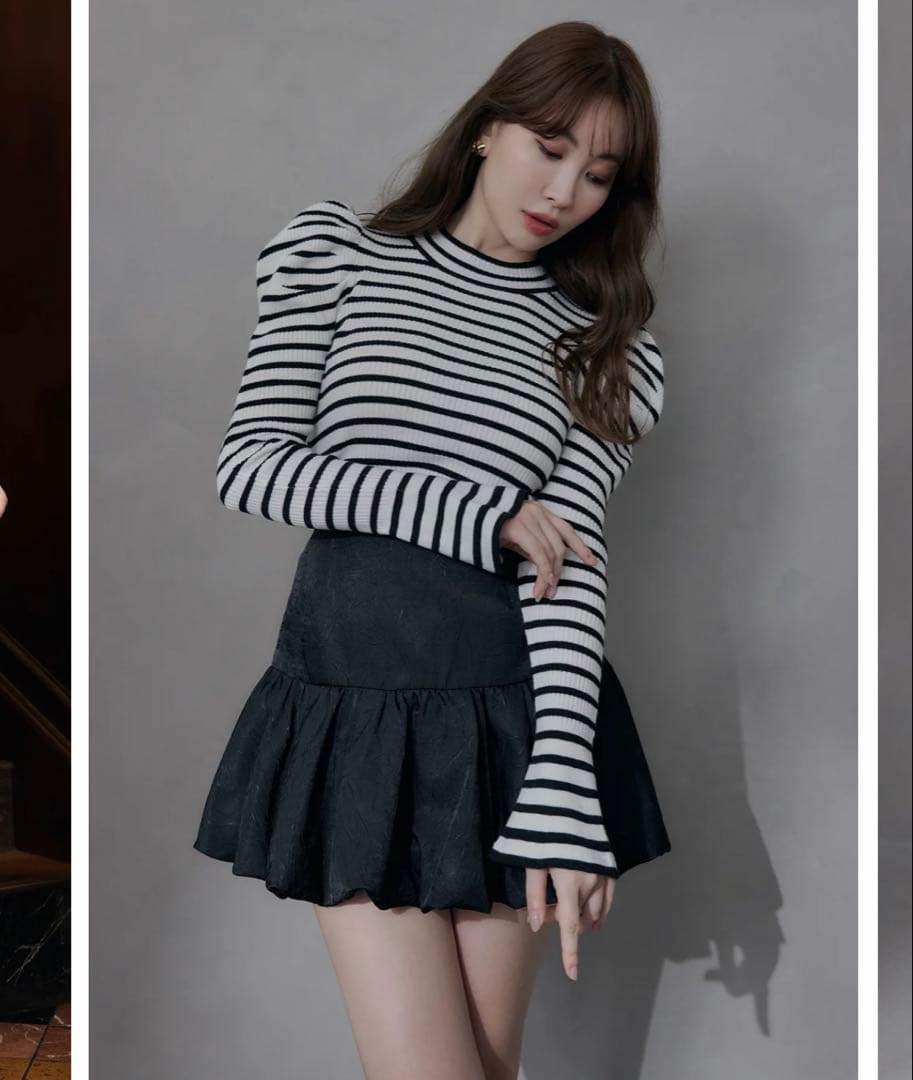 スカート herlipto Bubble Mini Skirt Black S