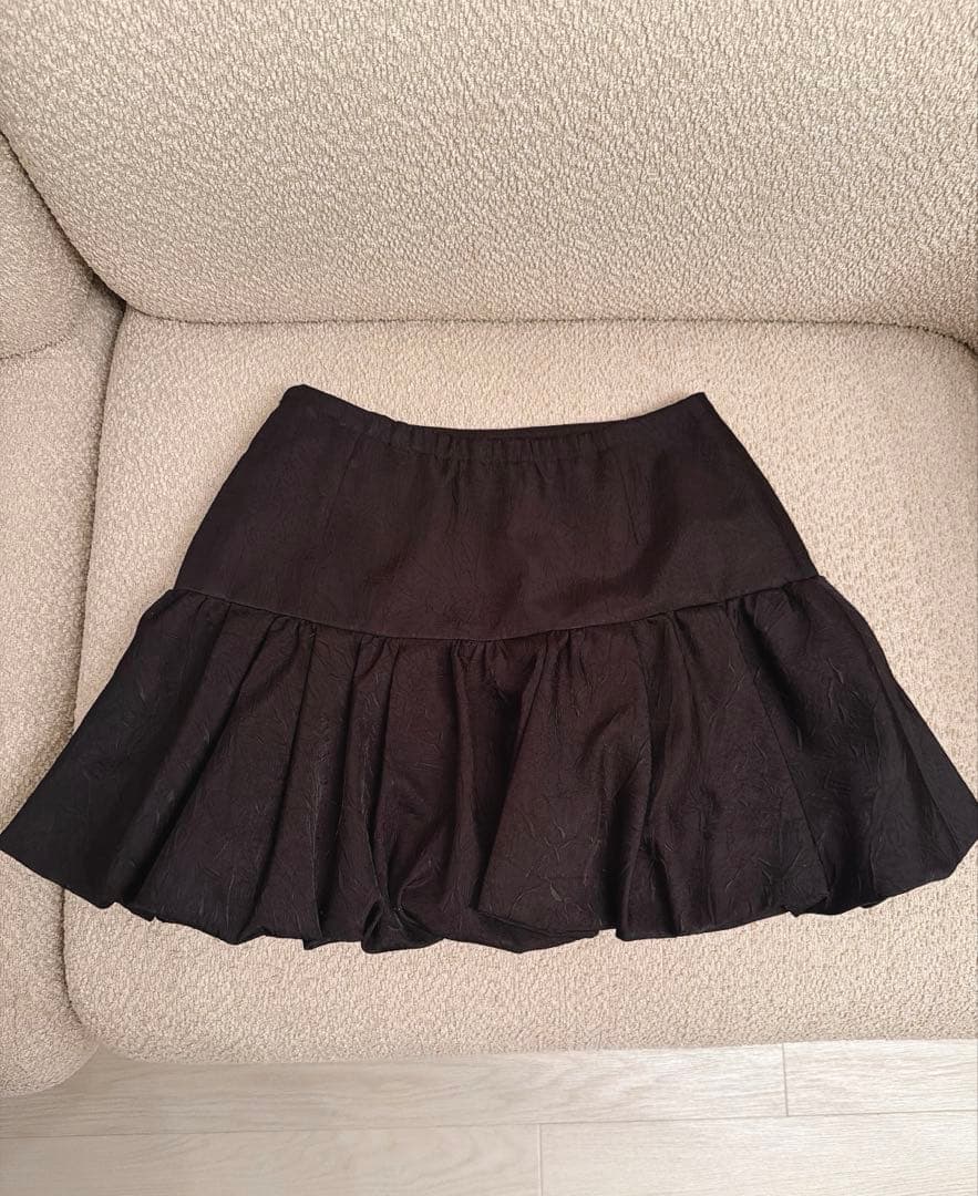 スカート herlipto Bubble Mini Skirt Black S