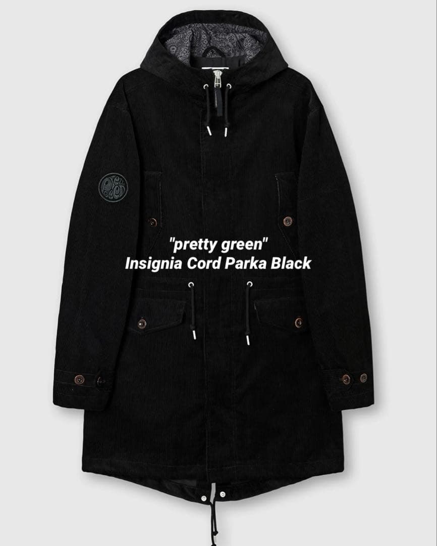 【廃盤】pretty green Insignia Cord Parka