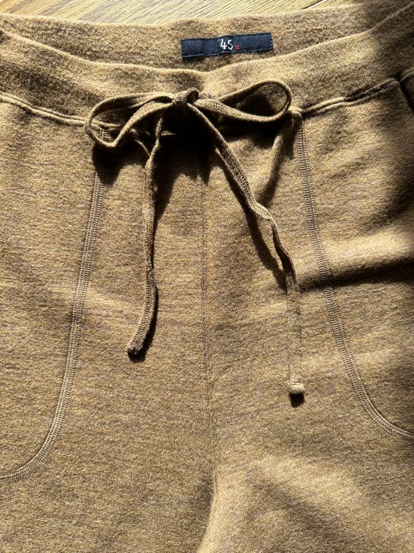 ほぼ未使用☆45rpmジャージフラノストレッチ イージーパンツ・ブラウン