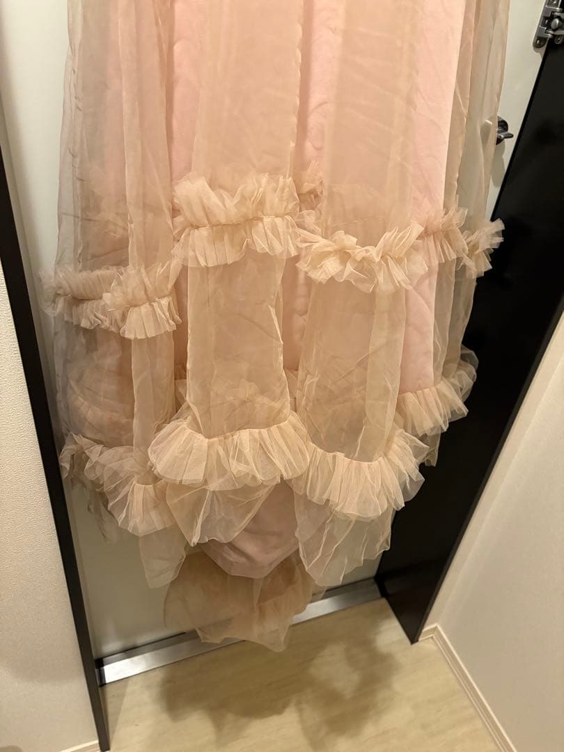 ドレスプロダクションW346　オーダーカラードレス　ピンクブラウン　ウェディング