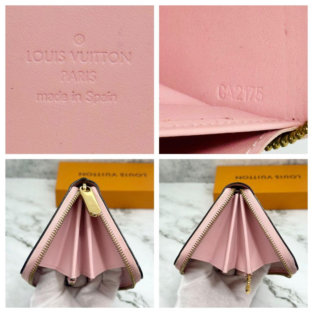 【美品】ルイヴィトン ヴェルニ 長財布 ジッピー ウォレット ブラック ピンク