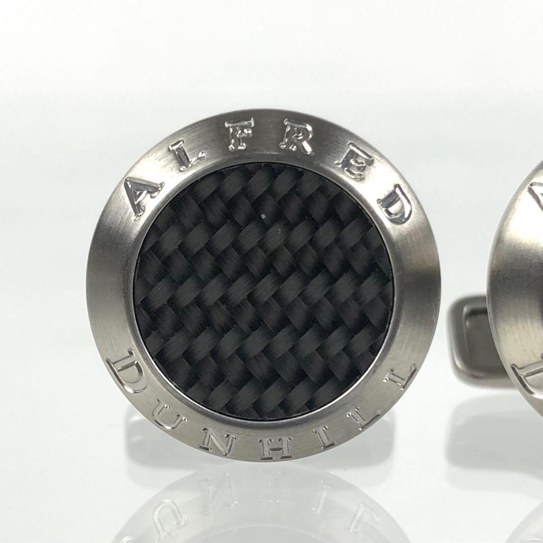 Dunhill ダンヒル AD  カフスリンクス カーボン調 サークル