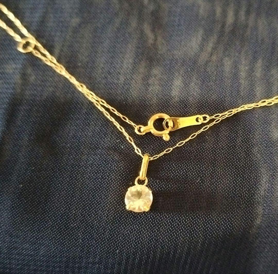 AB SHOP様☆[K18]YG ホワイトトパーズネックレス