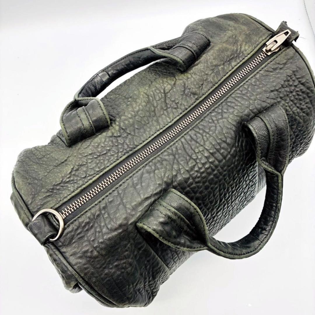 アレキサンダーワン ミニボストン ハンドバッグ レザー シボ革 archiv