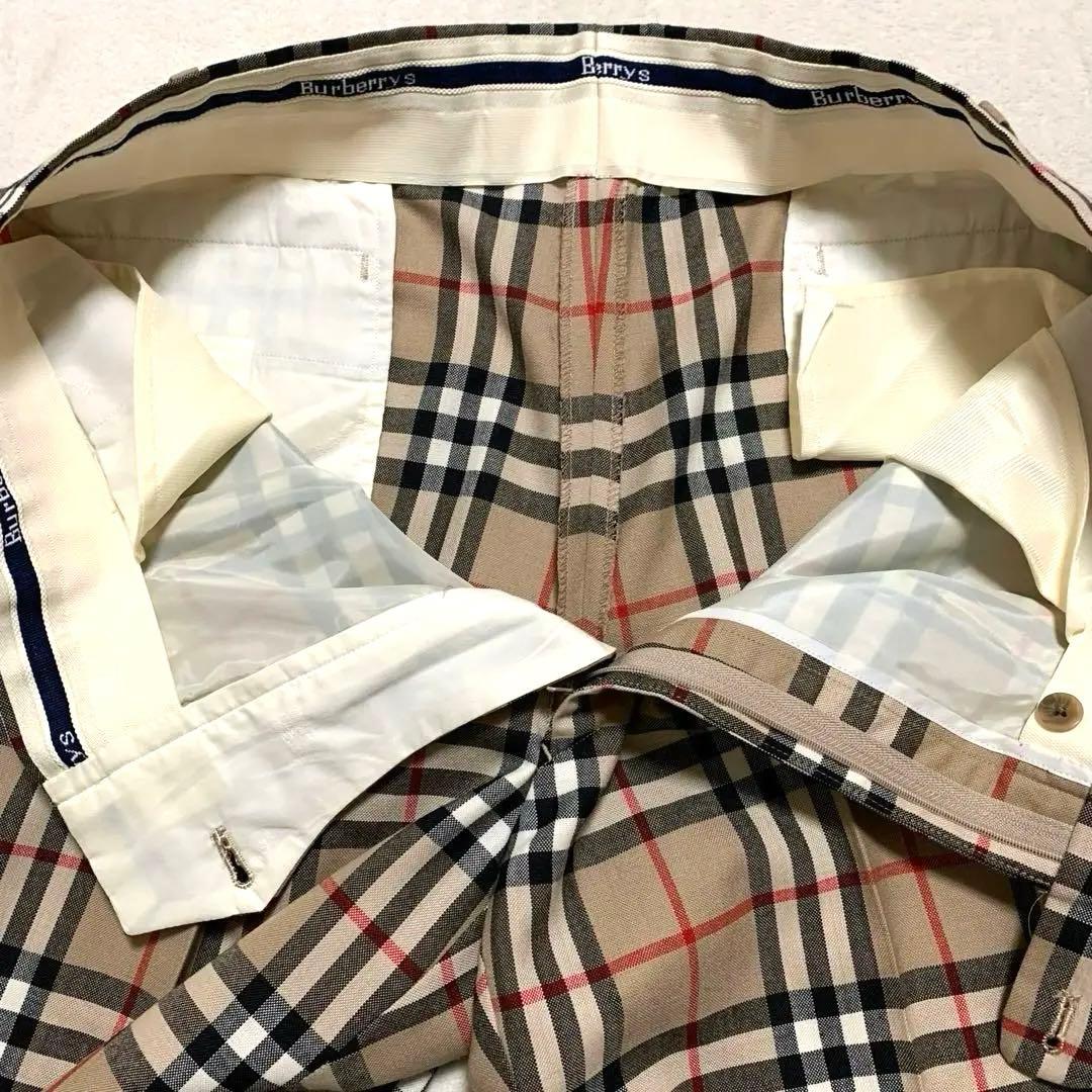 美品【Burberry’s】ノバチェック　ワイドタックパンツ　スラックス90s’