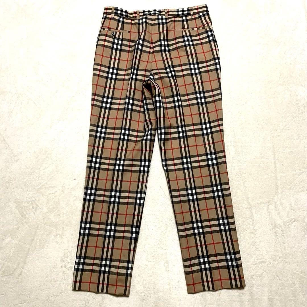 美品【Burberry’s】ノバチェック　ワイドタックパンツ　スラックス90s’