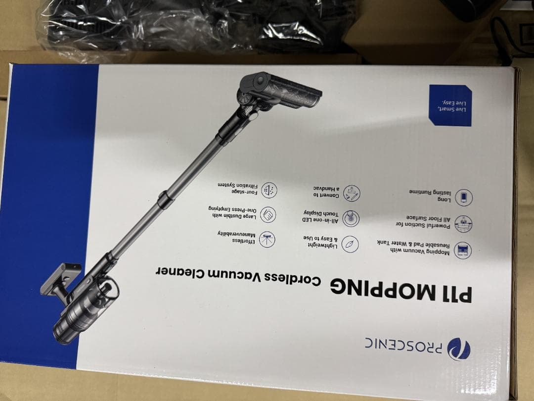 強力吸引！！コードレス掃除機 35000Pa 水拭き一体型 サイクロン 伸縮型