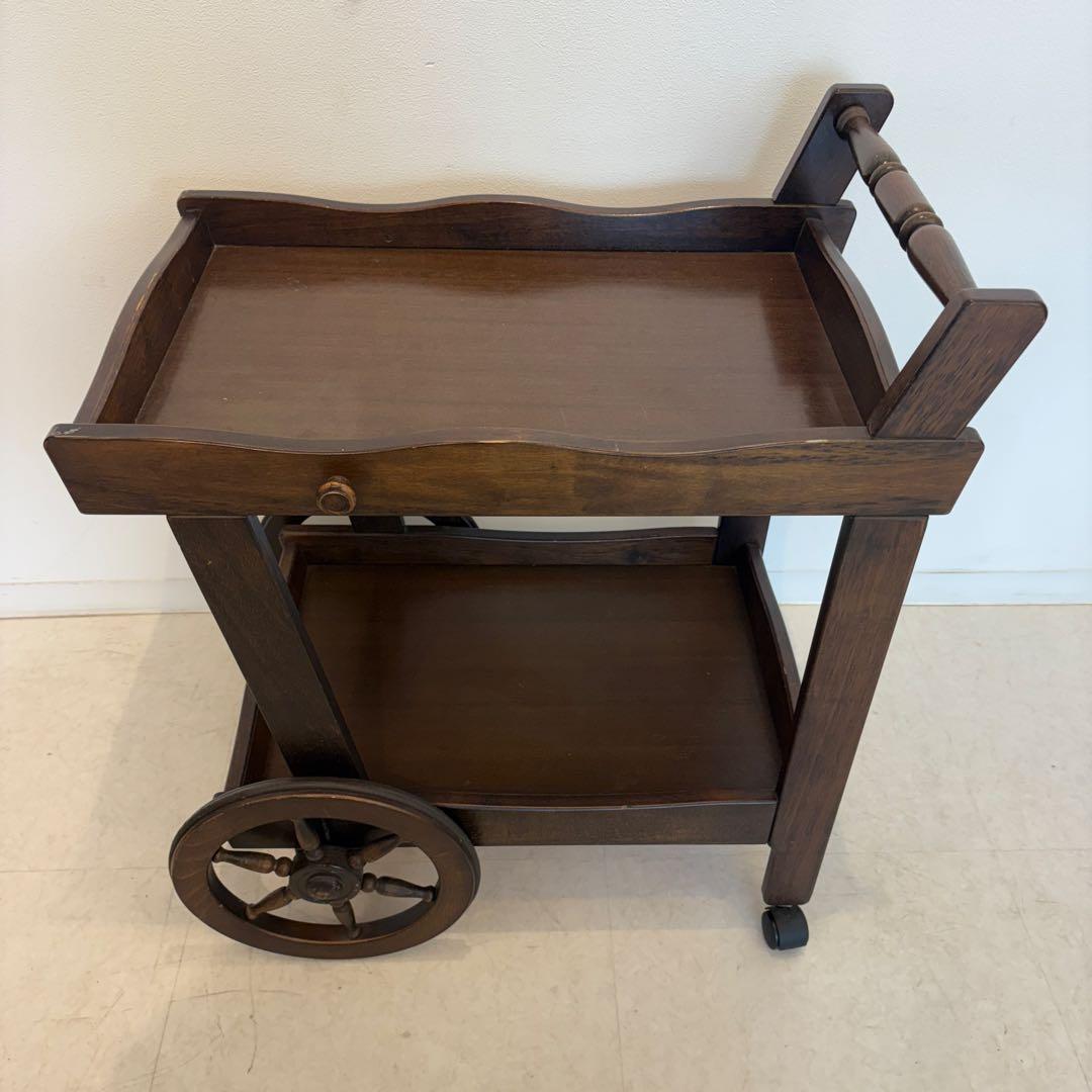 karimoku カリモク キッチンワゴン 車輪 コロニアル アンティーク