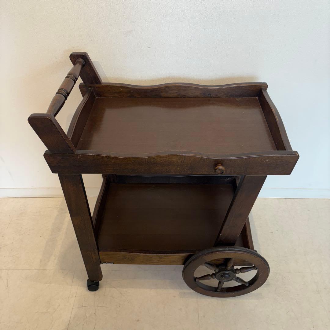 karimoku カリモク キッチンワゴン 車輪 コロニアル アンティーク