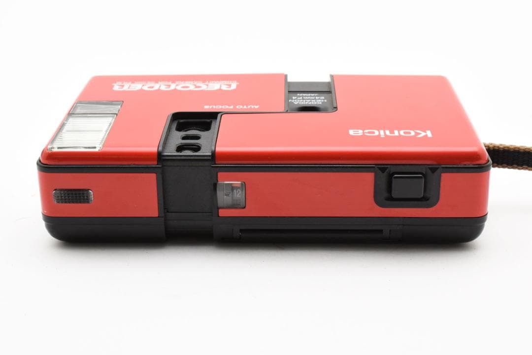 美品 Konica RECORDER レッド コンパクトフィルムカメラ