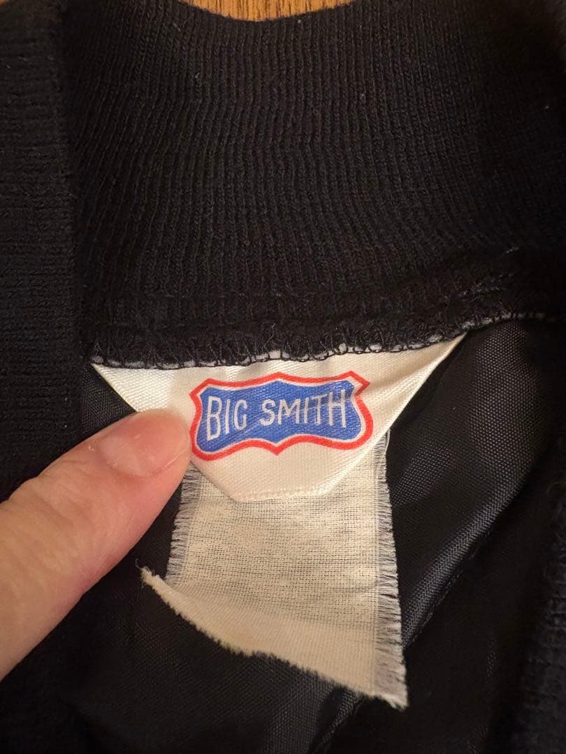 80s BIG SMITM Quilting Vest BLACK usa製