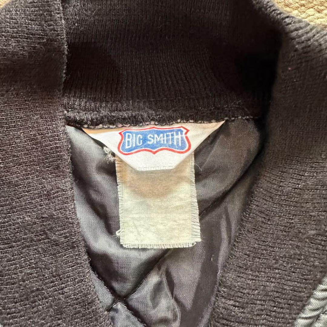 80s BIG SMITM Quilting Vest BLACK usa製