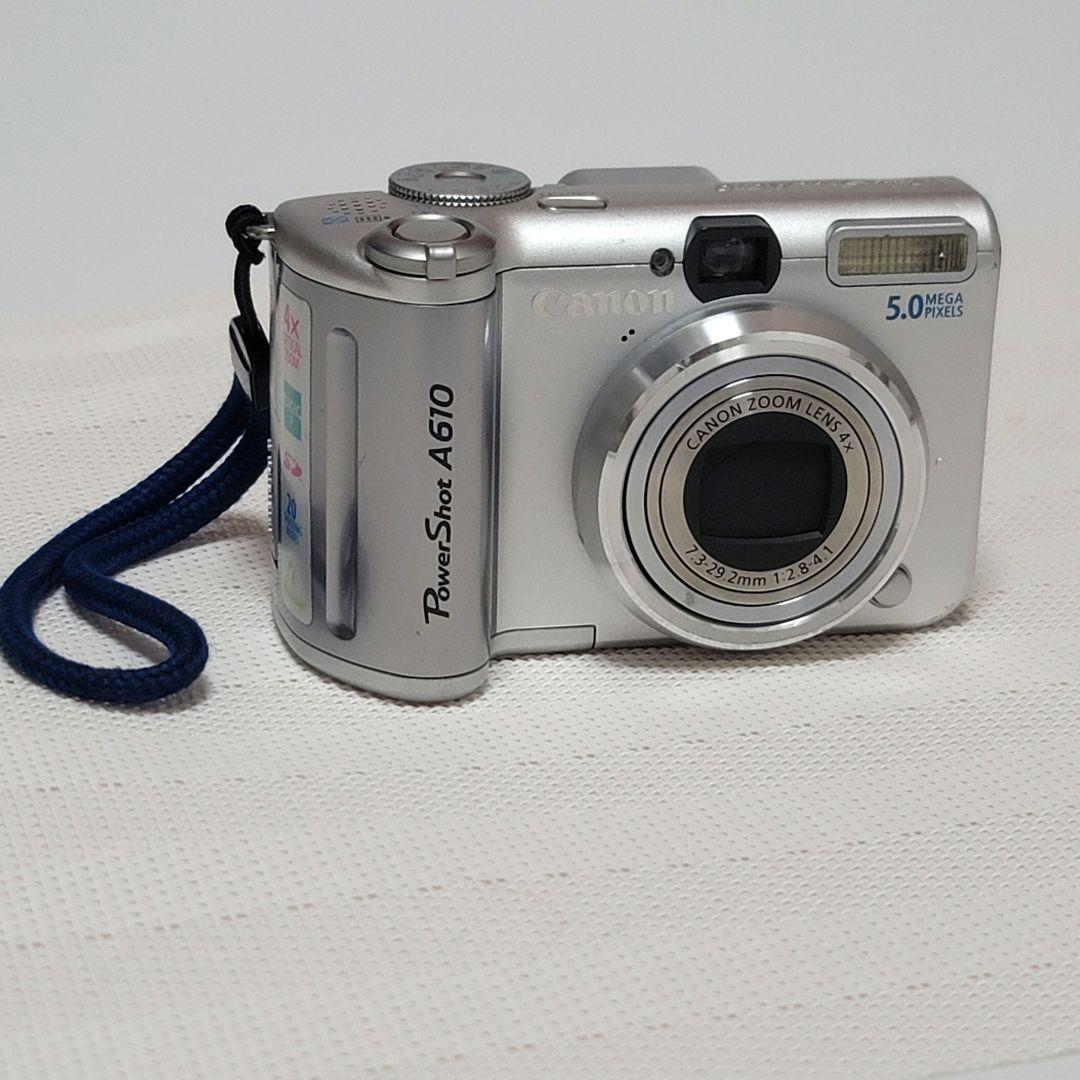 Canon キャノン PowerShot A610 シルバー デジカメ　電池付き