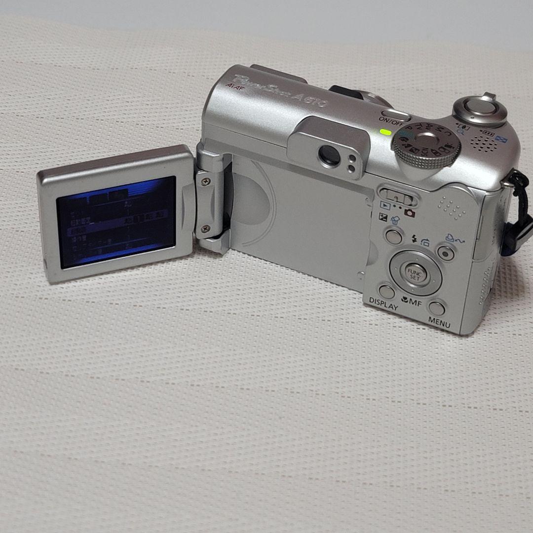 Canon キャノン PowerShot A610 シルバー デジカメ　電池付き