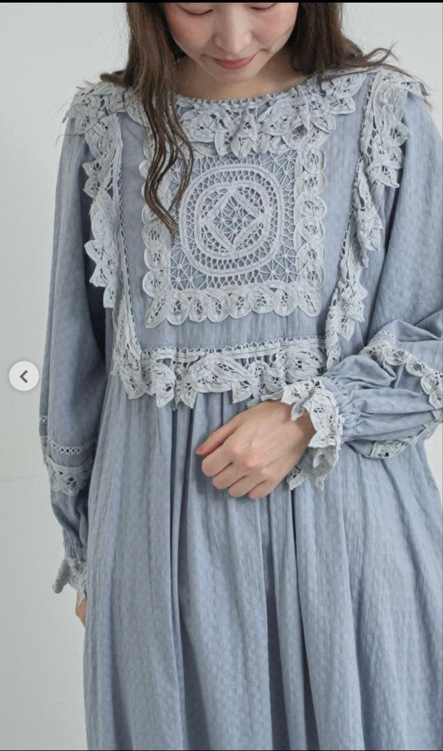 ツハルバイサマンサモスモス今期ドビーバーテンレースワンピース新品完売品