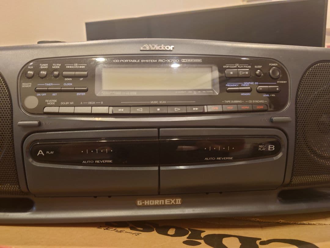 Victor RC-X750 Wラジカセ 元箱＆リモコン付き！