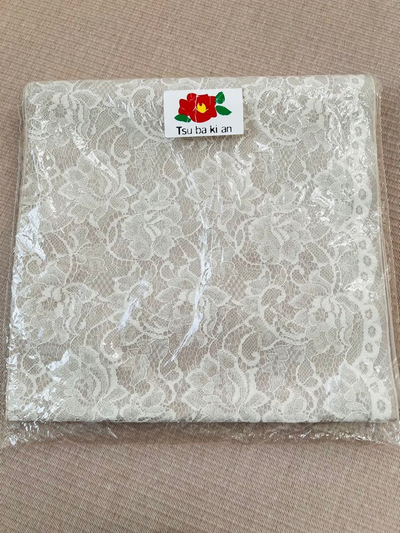 TSUBAKIAN ツバキ庵　兵児帯　ゴシックレース　スカラップ　グレージュ
