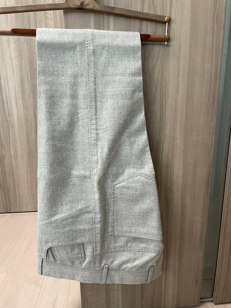 【美品】リングヂャケットナポリ 5ポケットトラウザーズ グレージュ 46