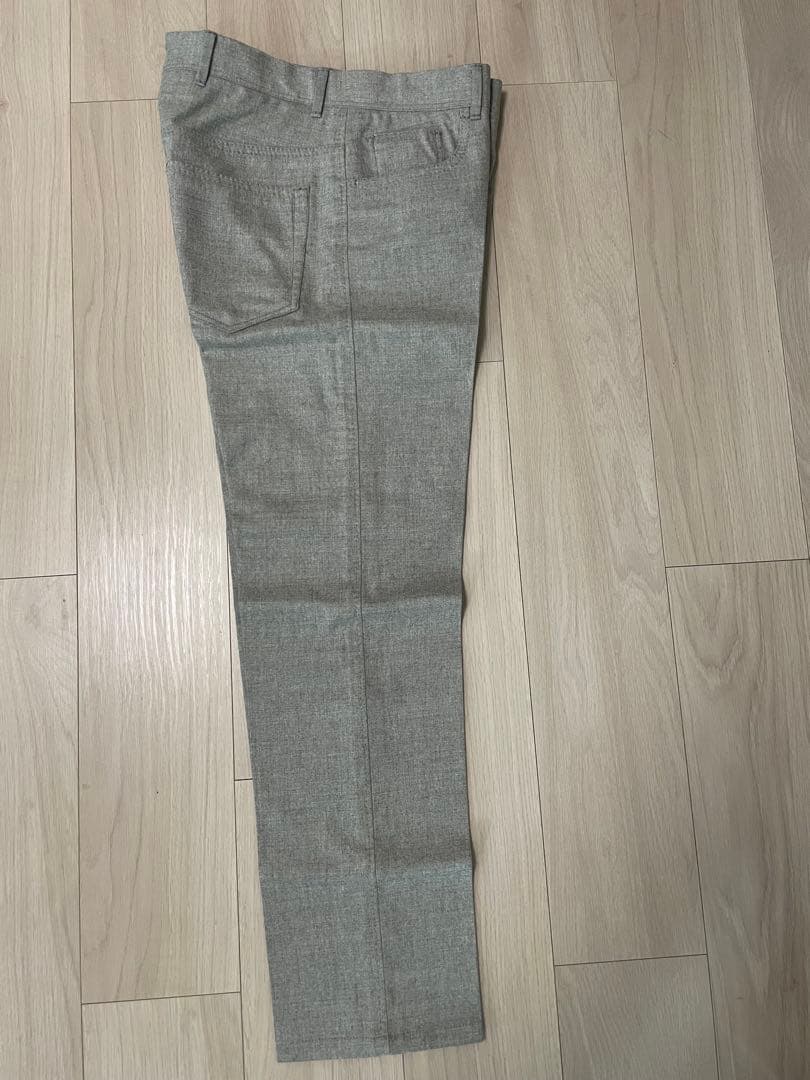 【美品】リングヂャケットナポリ 5ポケットトラウザーズ グレージュ 46