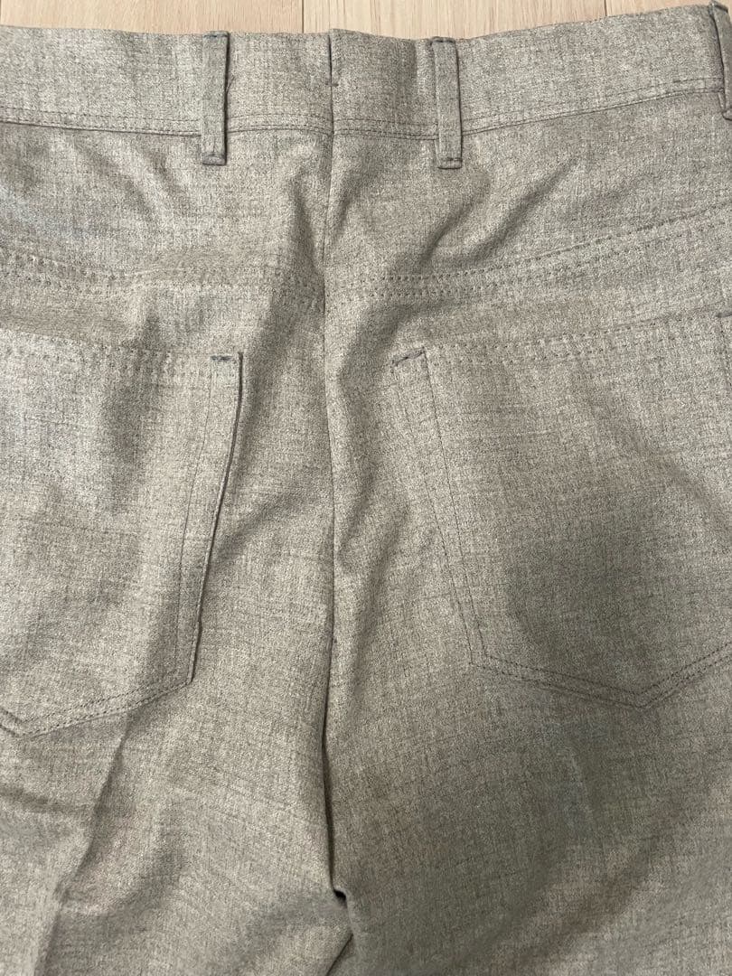 【美品】リングヂャケットナポリ 5ポケットトラウザーズ グレージュ 46