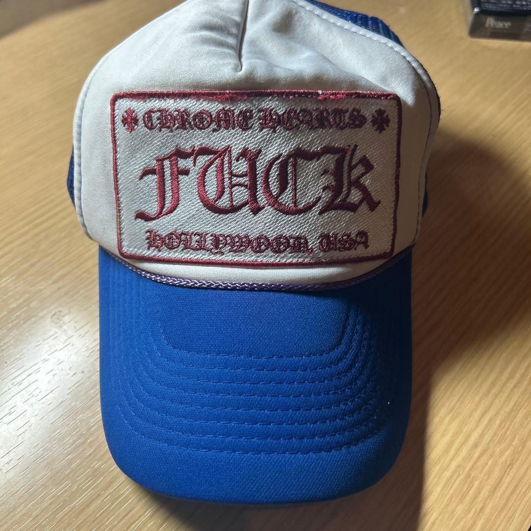 Chrome Hearts 刺繍キャップ 青/白