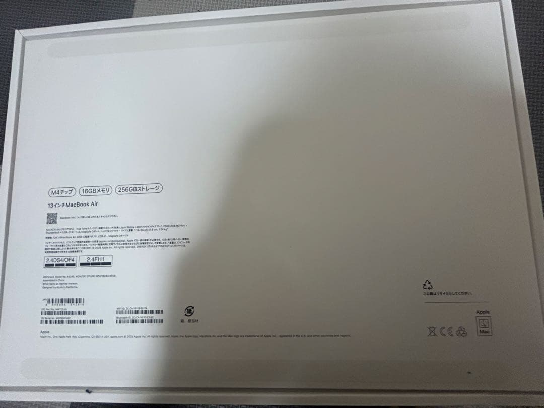 MacBook本体 MacBookair M4