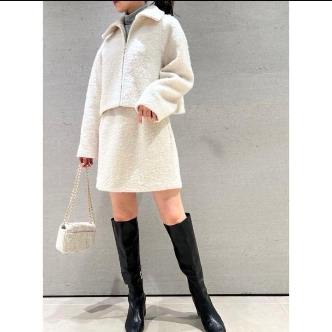 CELFORD バリエーションボックスショートジャケット　ホワイト