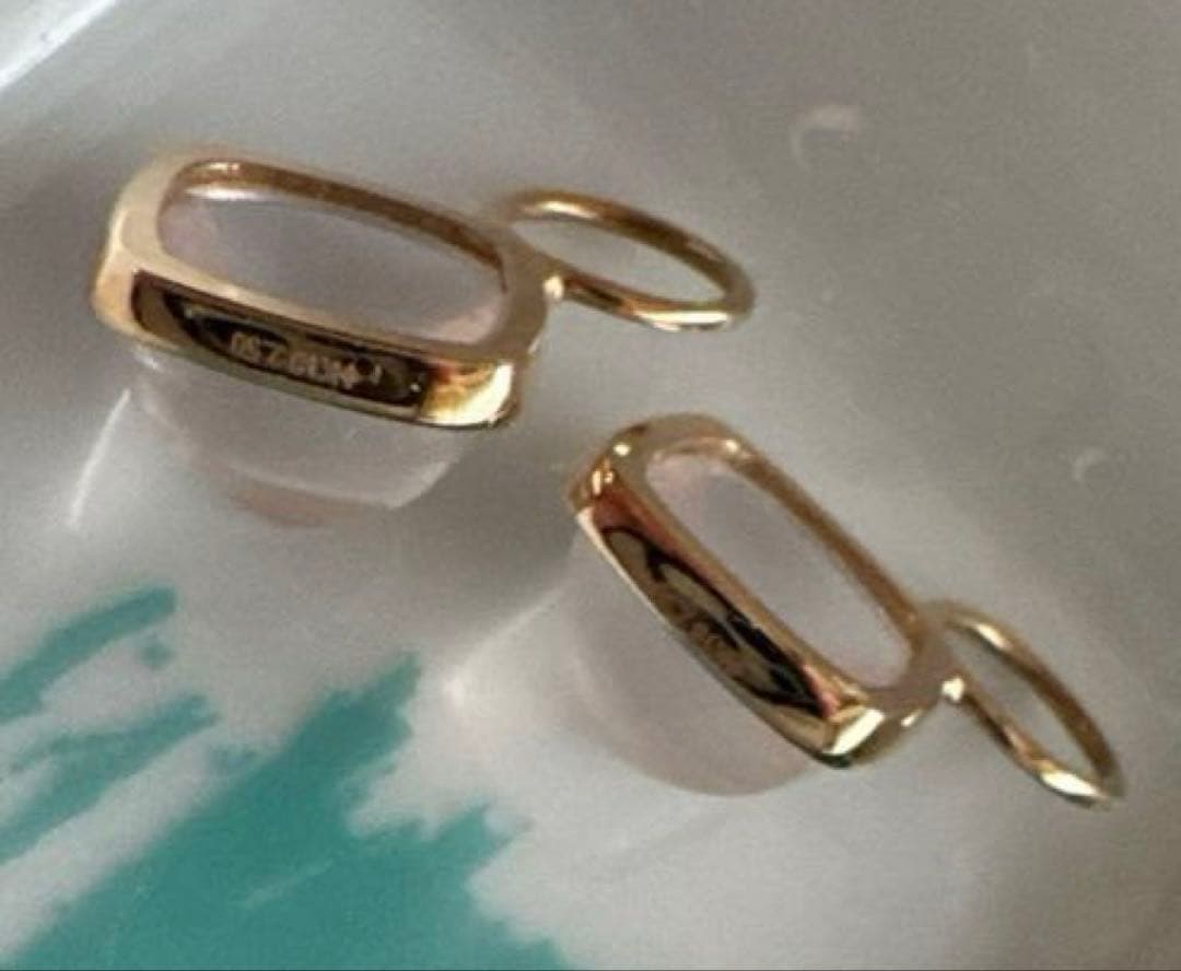 極美品✨各2.5ct✨K18PG ローズクォーツチャーム✨