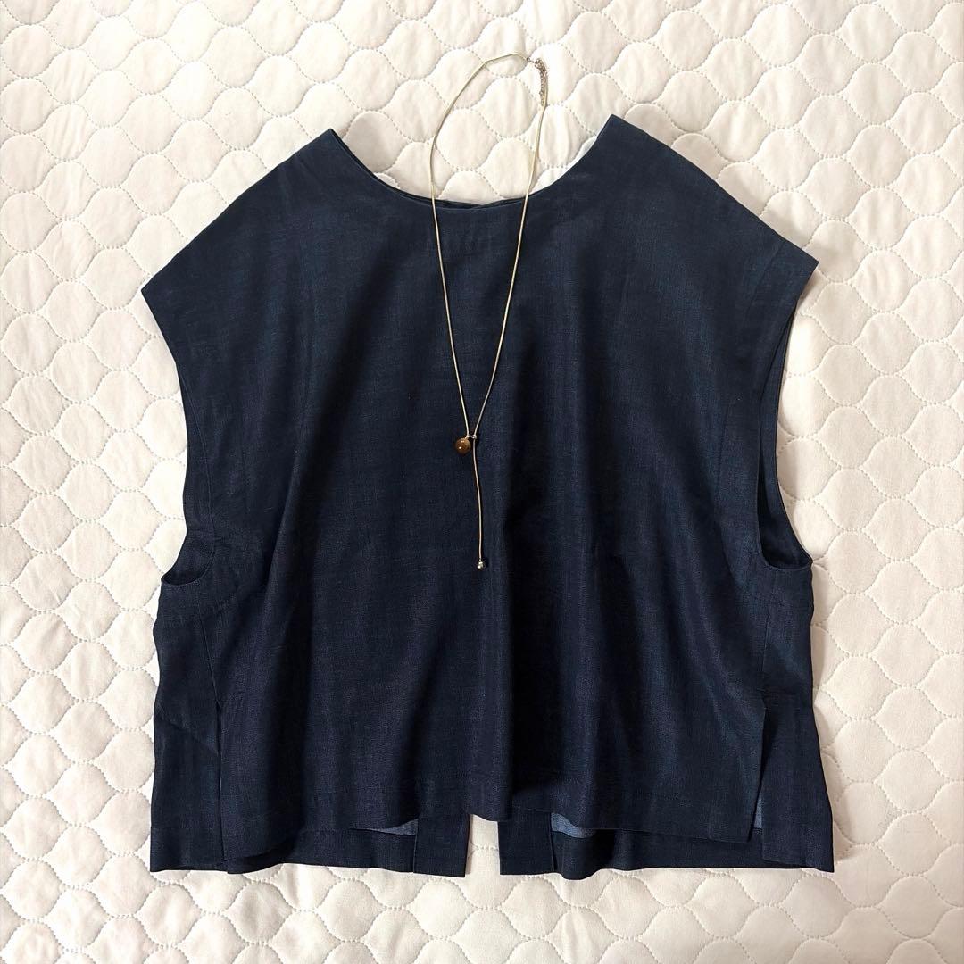 【極美品】BEARDSLEY ショートベスト　ジレ インディゴ　デニム素材