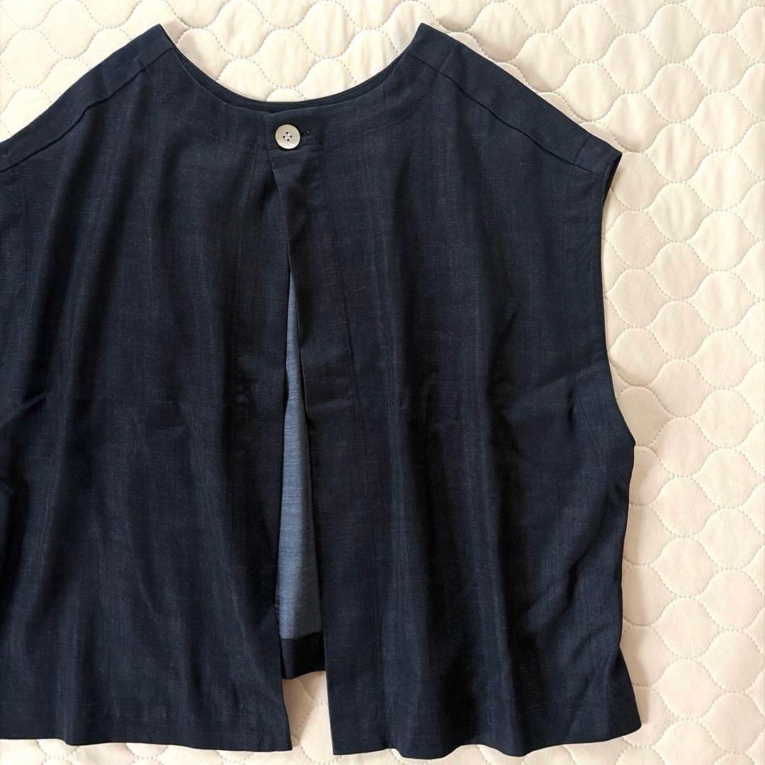 【極美品】BEARDSLEY ショートベスト　ジレ インディゴ　デニム素材