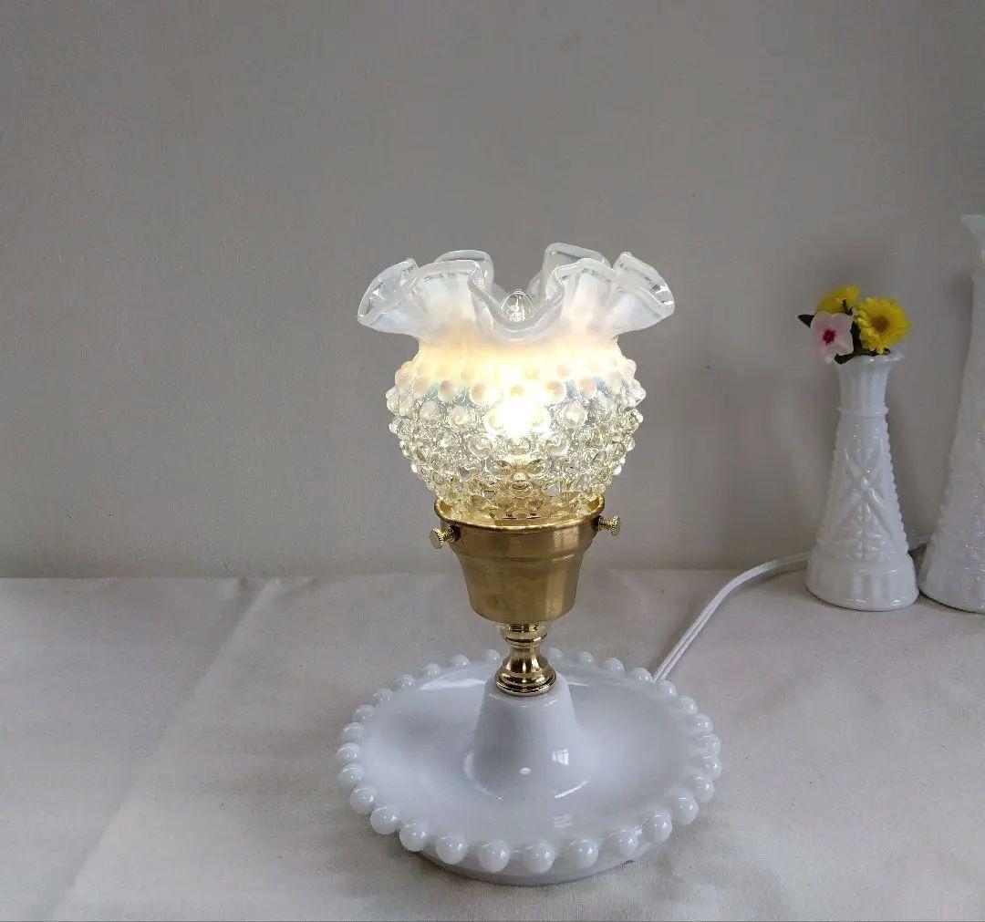 VTG フェントン フレンチ オパールセント ホブネイル ランプ