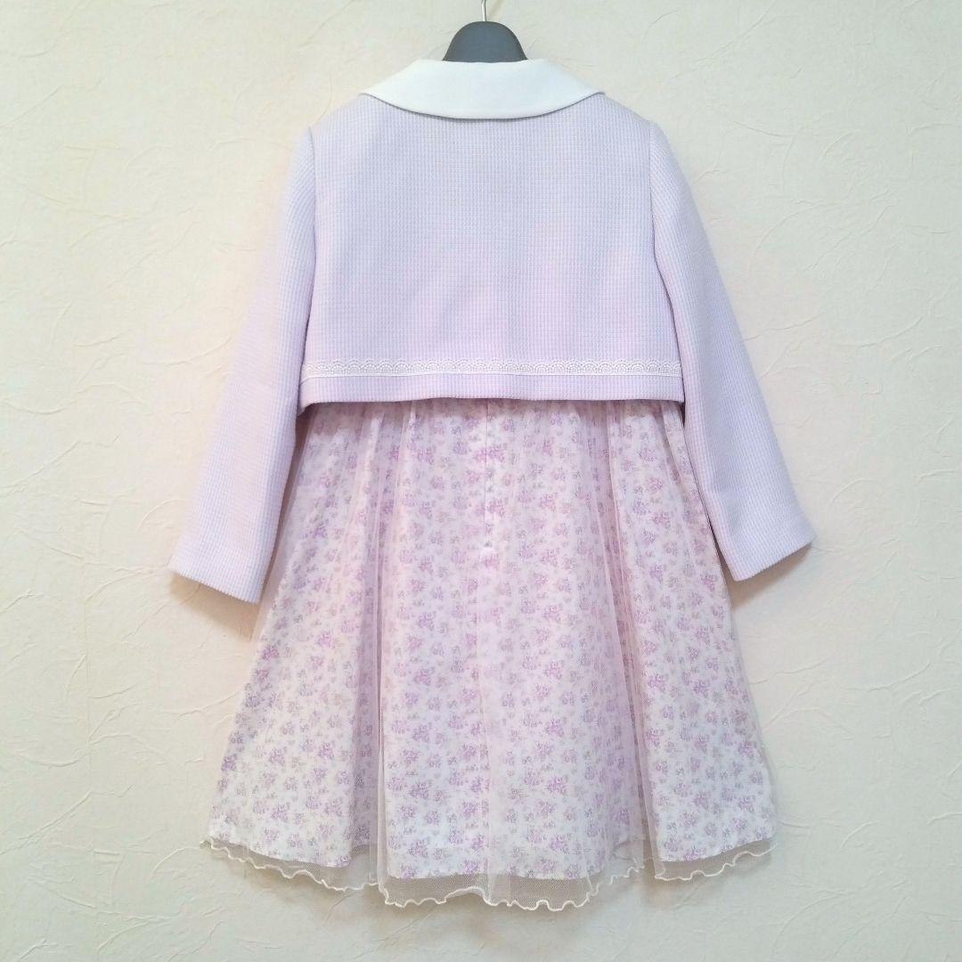 【120】sakura サクラ フォーマル アンサンブル 花柄 パープル ピンク