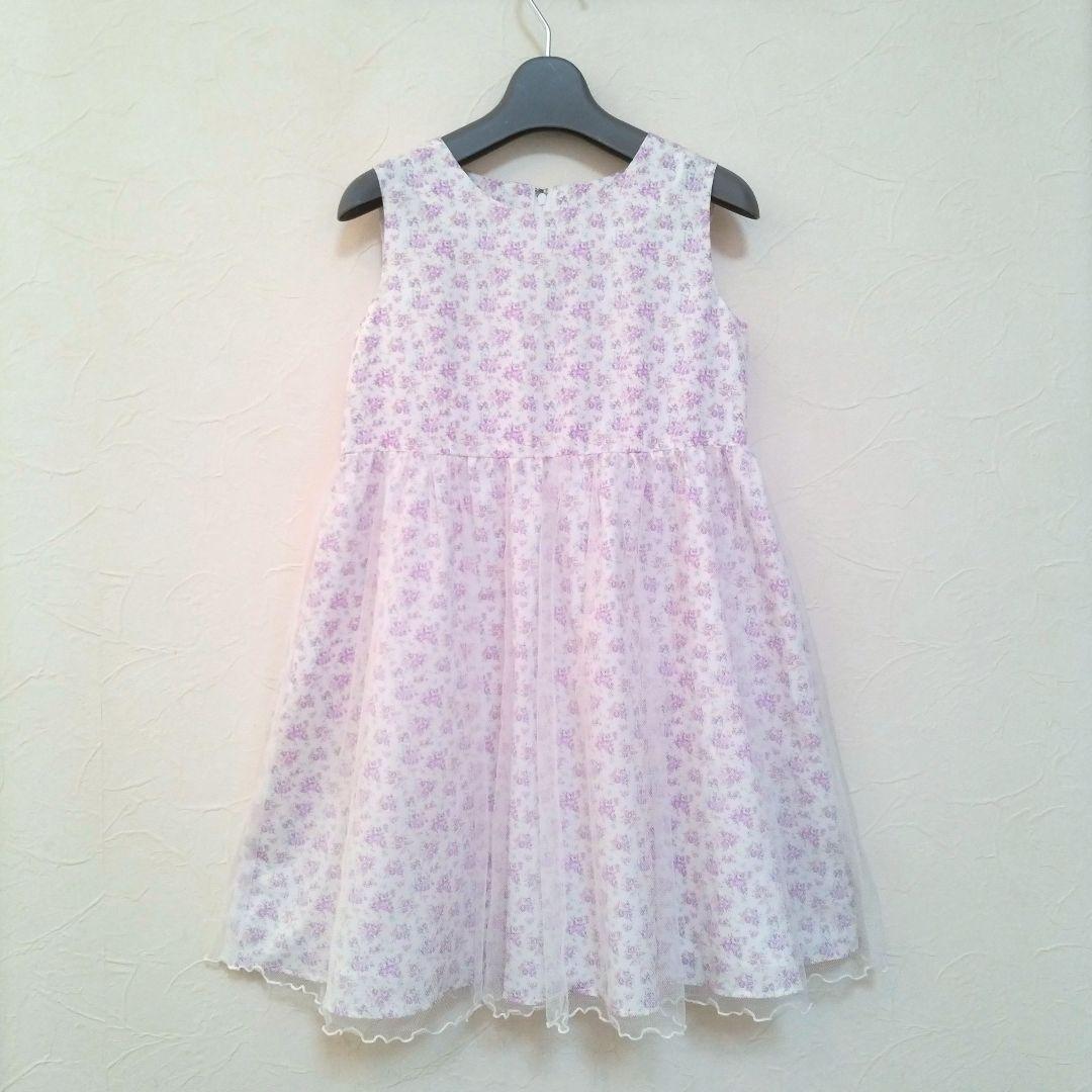 【120】sakura サクラ フォーマル アンサンブル 花柄 パープル ピンク